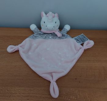 Doudou plat Licorne - Mots d'enfants 