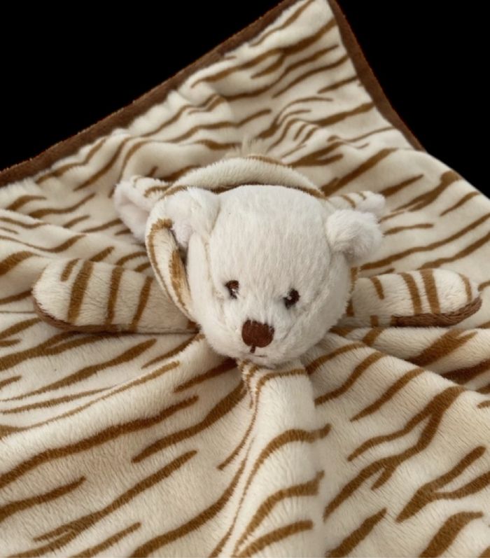 ❤️B4880  Doudou plat Mouchoir Girafe Ours Beige Marron BUKOWSKI - photo numéro 2