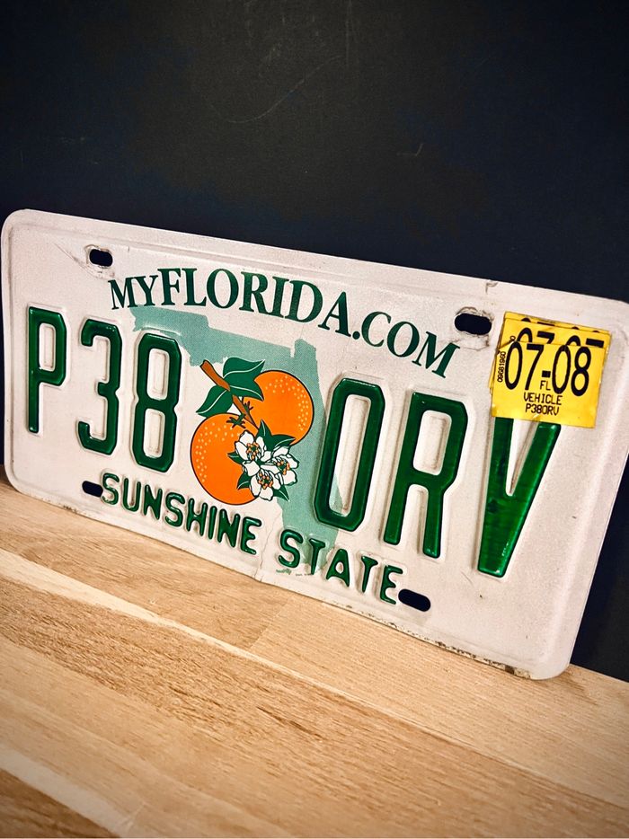 Authentique plaque d'immatriculation vintage Florida USA - My Florida Sunshine State - photo numéro 2