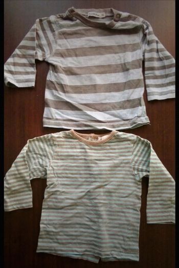 2 T shirts manches longues