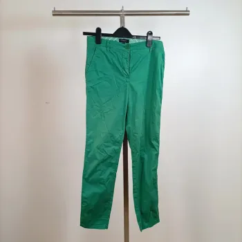 Pantalon droit vert en toile femme Taille 36 Carol