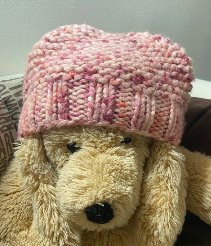 Bonnet tricoté main Taille 5-8 ans - photo numéro 5