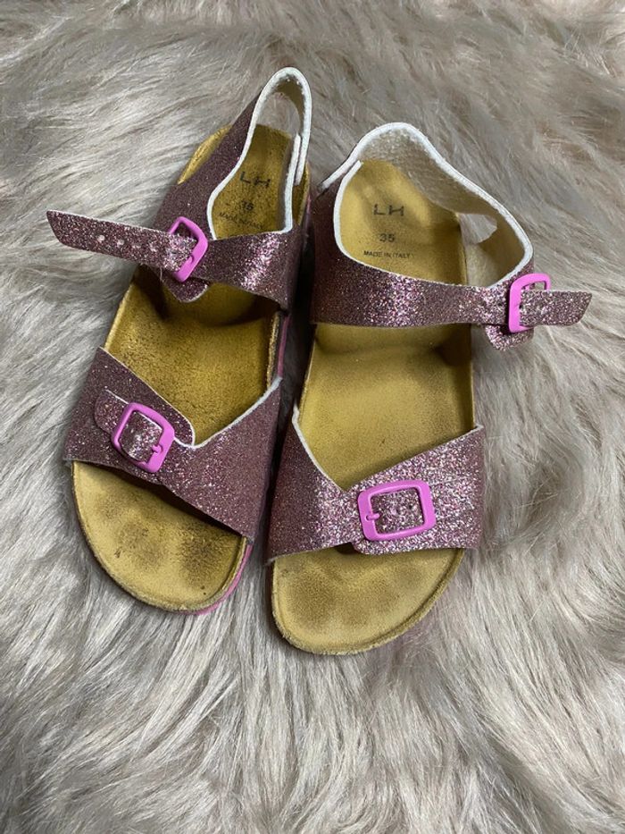 Sandales rose paillette - photo numéro 3