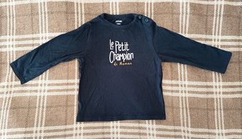 👕 T Shirt Manches Longues Bleu Marine Enfant - 18 Mois / Kiabi