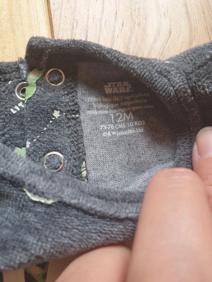 Pyjama velour Star Wars 12 mois - photo numéro 3
