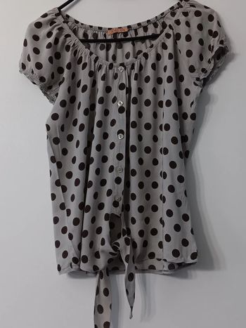 Chemise Bleue à Motifs Points – Cache Cache – Femme – Taille 1 (S)