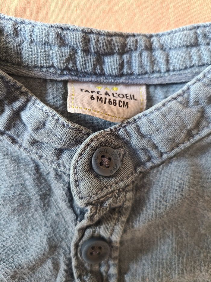 Chemise Tape à l'œil en lin et coton 6 mois - photo numéro 2