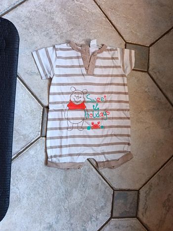 Combi short 3 mois 62 cm Winnie l'ourson fille garcon