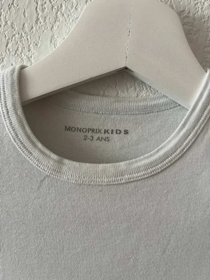 T-shirt basique blanc Monoprix Kids 2-3 ans - photo numéro 3