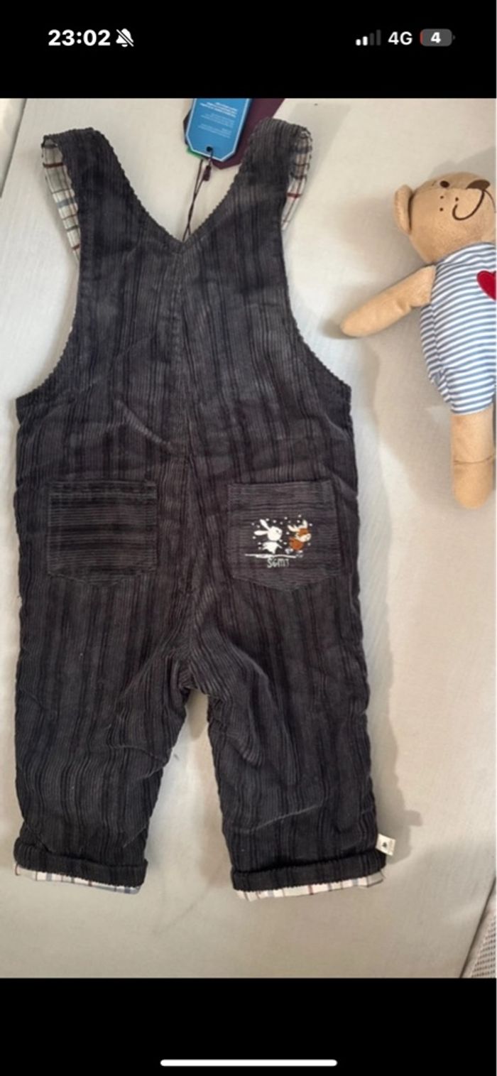 Salopette bébé en velours Sergent Major 6mois - photo numéro 2