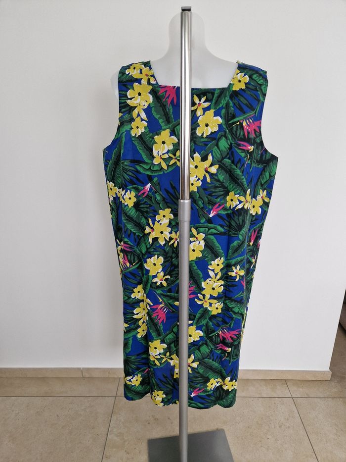 Robe bleue à motif fleurie Charmance - photo numéro 5