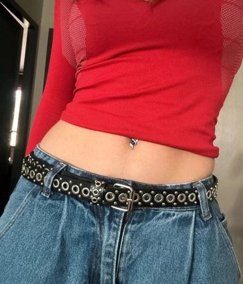 F113 ceinture rétro vintage originale punk noire ajustable