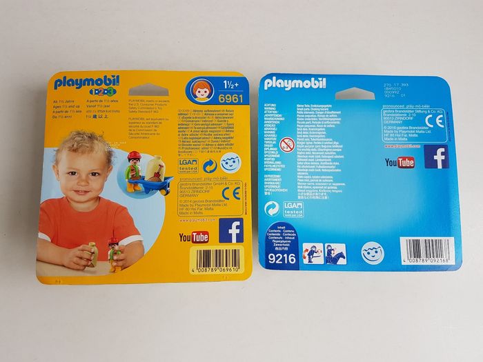 Lot de 2 Playmobil Neufs 6961 Ouvrier avec brouette et 9216 Hôte et hôtesse de de croisière - photo numéro 2