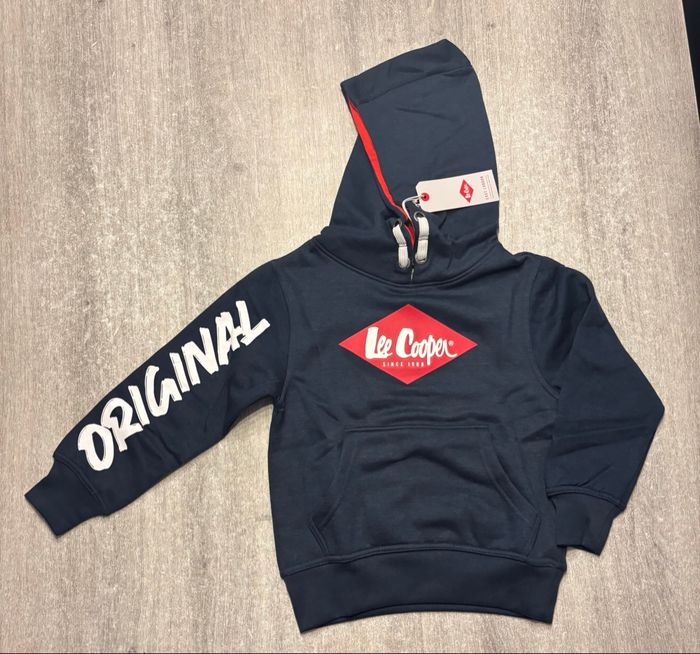 Sweat à capuche bleu Lee Cooper