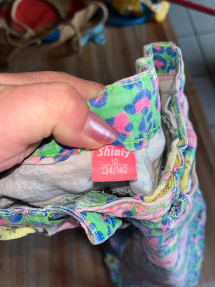 Pantalon jean shialy fleurs 10 ans - photo numéro 4