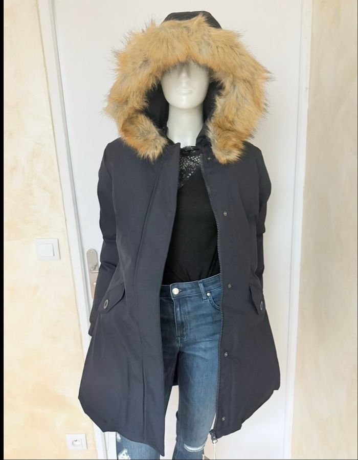 Parka femme Geographical Norway – Taille M / 38 – Bleu nuit – Neuf avec étiquette - photo numéro 7