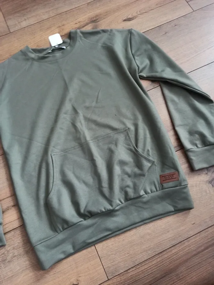 Pull vert/menthe homme manches longues XL - photo numéro 3