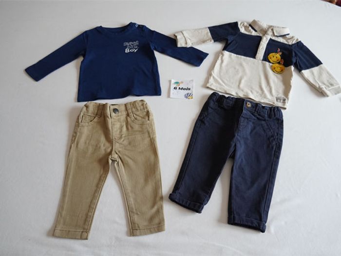 Gros Lot de Vêtements pour Garçon en 6 mois (17 pantalons + 11 hauts) - photo numéro 3