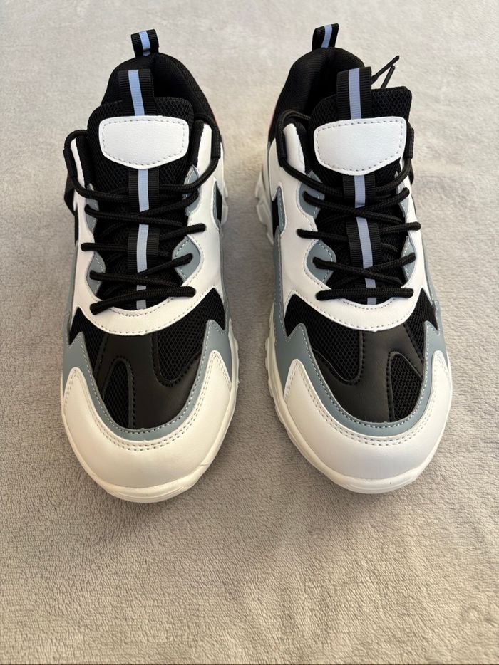 Sneakers Chunky Noir, Blanc , rose et Gris – Style Urbain Moderne - photo numéro 3