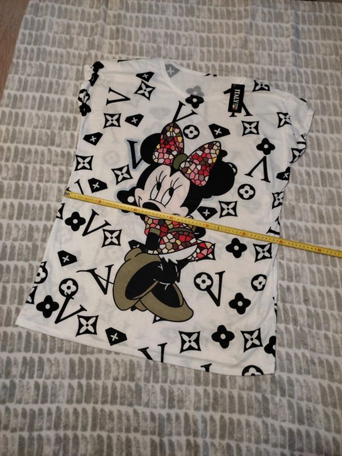 Tee-shirt long large tunique robe Minnie Disney 38 40 - photo numéro 4