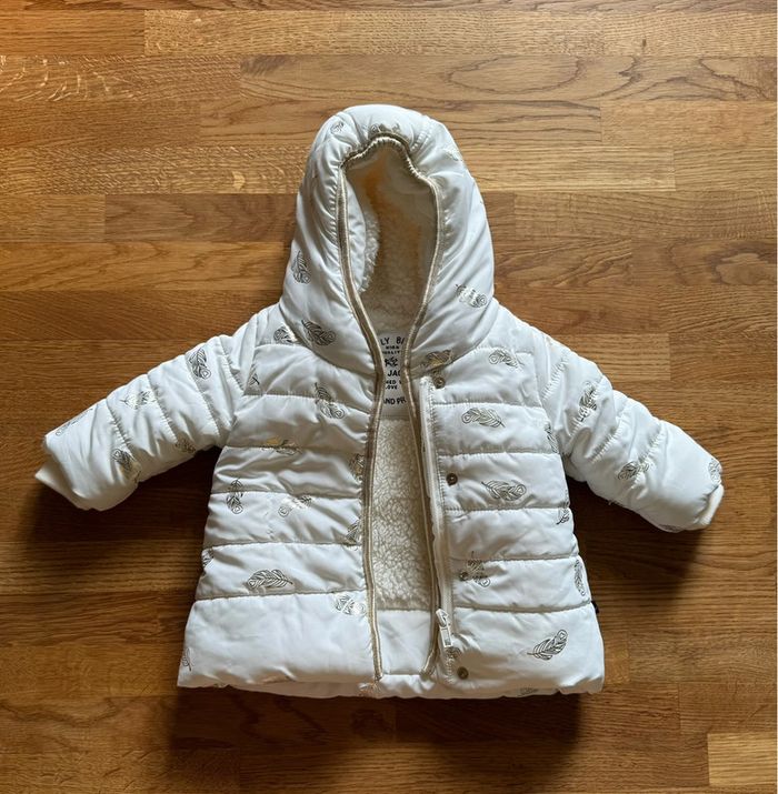 Doudoune Ikks blanc plumes dorés