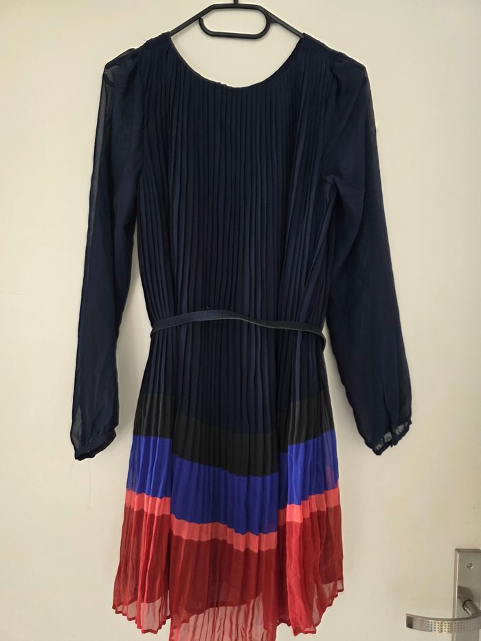 Robe chic plissé manches longues transparente - photo numéro 5