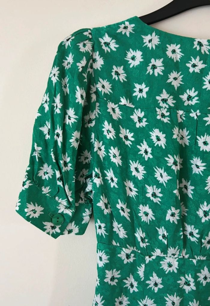 Robe fleurie, verte et blanche, Topshop - photo numéro 8