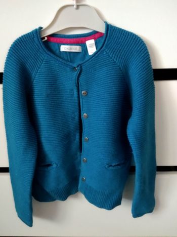 Gilet bleu canard 4ans