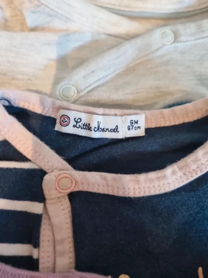 Lot de 4 pyjamas léger 1 pièce 6 mois - photo numéro 3
