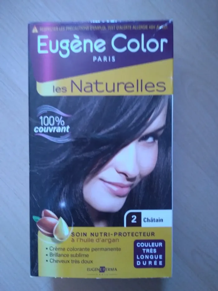 Coloration Permanente Eugène Color Les Naturelles - Châtain N°2 - 100% Couvrant Cheveux Blancs
