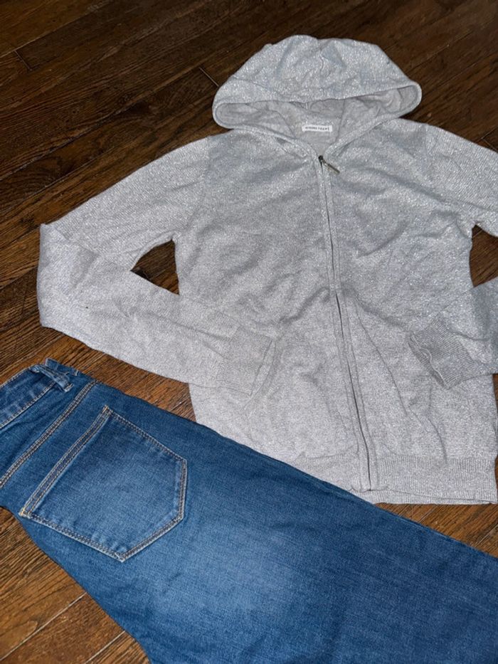 Gilet pailletté et jeans Monoprix 14 ans - photo numéro 2