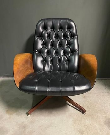 Chaise et Pouf Plycraft "Mr. Chair et Ottoman"