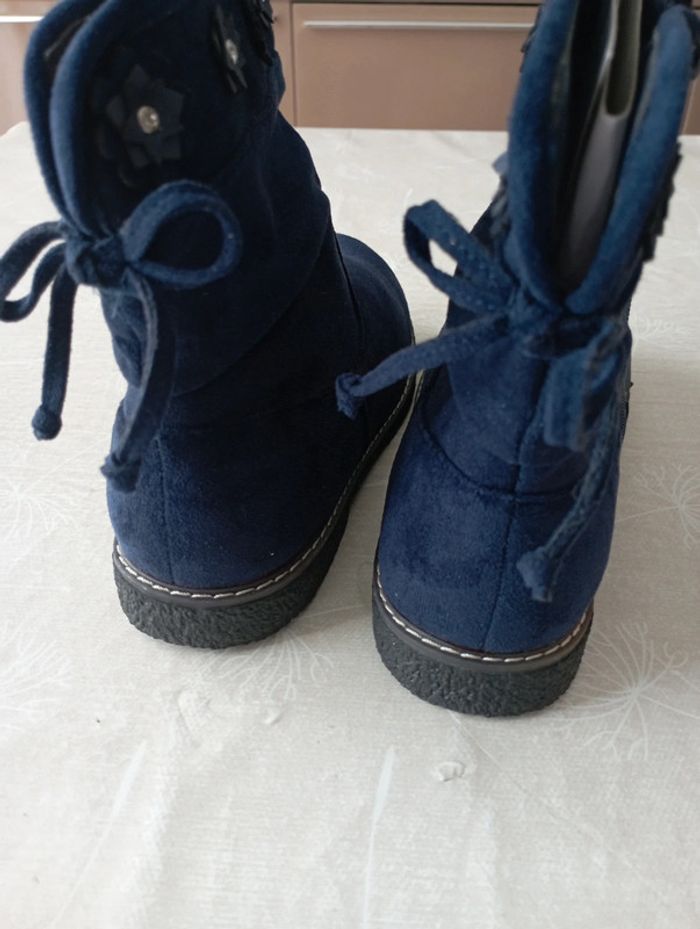 Bottines bleu marine en daim FPC taille 35 neuves 20€ - photo numéro 3