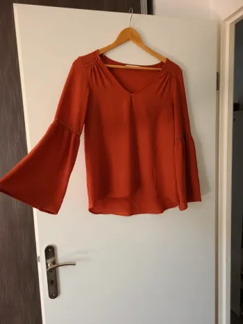 Blouse camel oranger