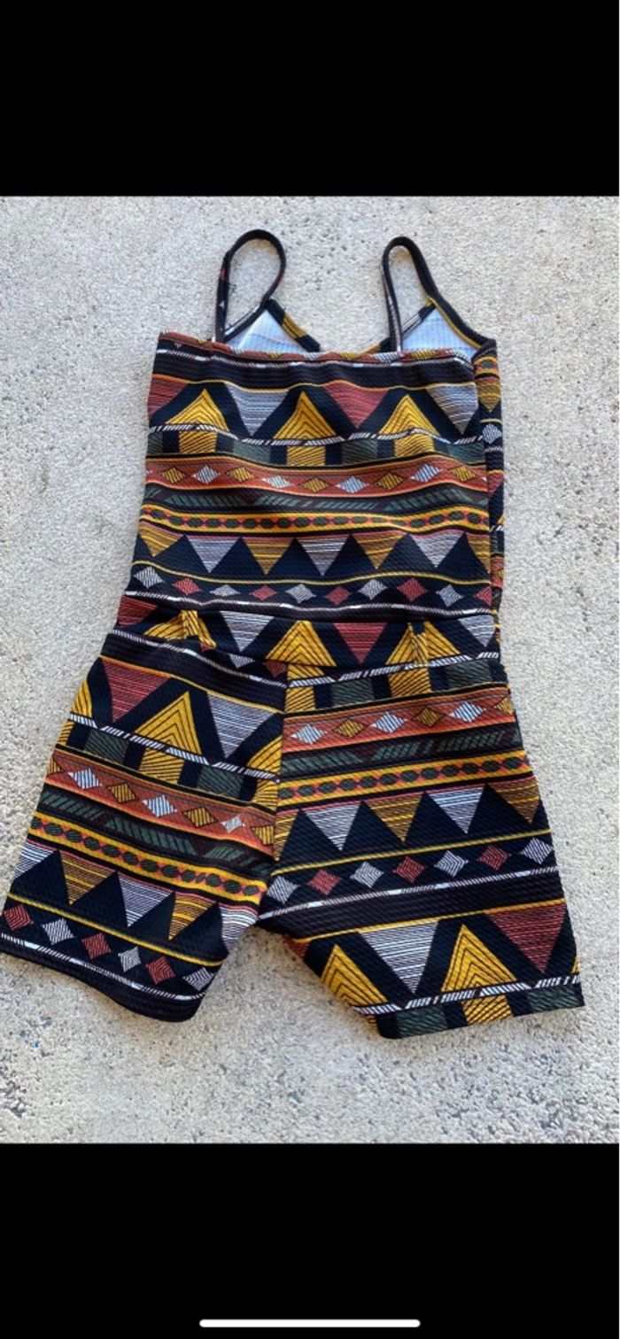 Combishort imprimé multicolore et noir - photo numéro 3