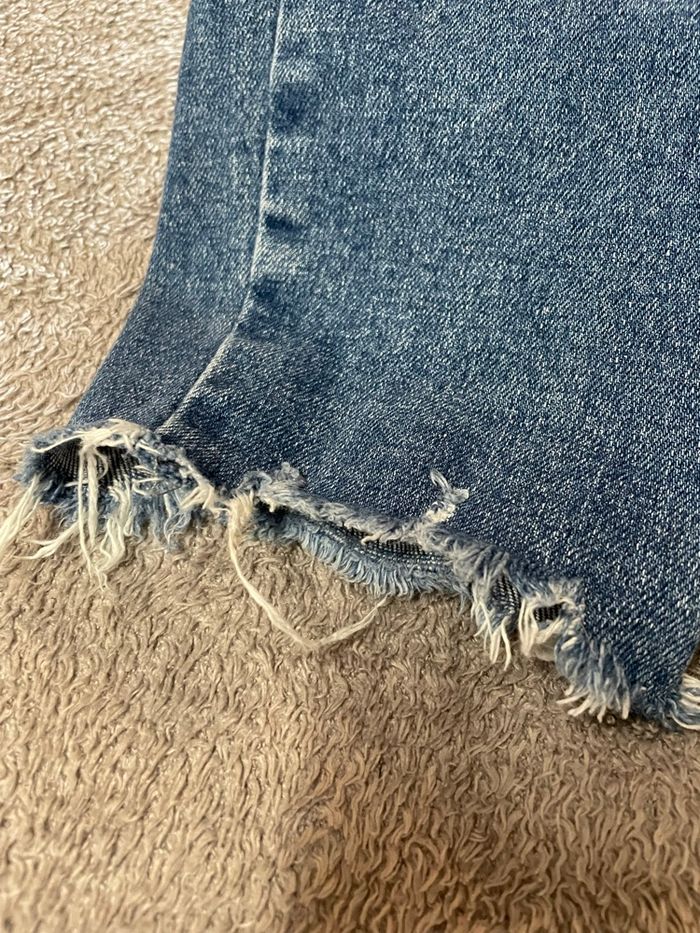 Jean Slim Troué Taille Haute Primark – Bleu – Femme 46 - photo numéro 4