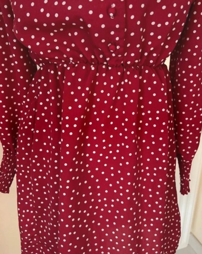 Robe à pois, rouge et blanche, Shein - photo numéro 5