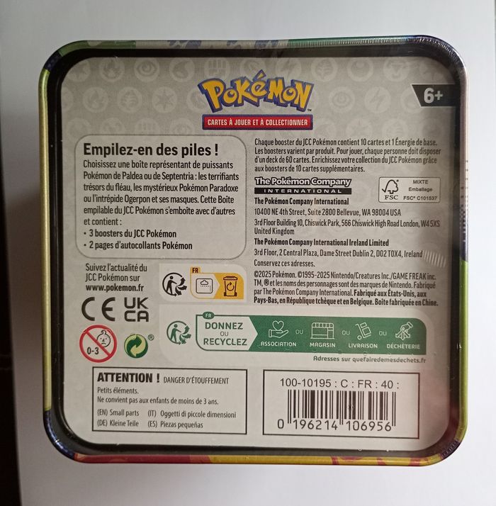 Pokémon Tin Cube 2025 Scellé Empilable Fr. - photo numéro 3