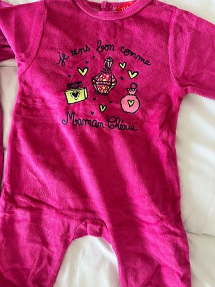 Pyjamas velours 3 mois - photo numéro 2