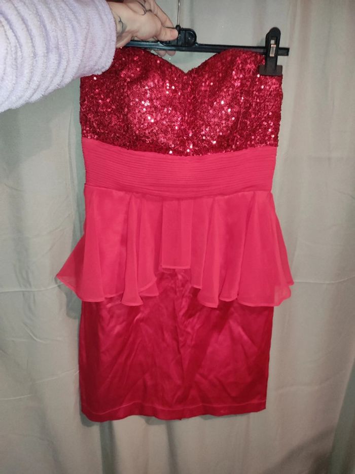 Robe rouge paillettes soirée - photo numéro 10
