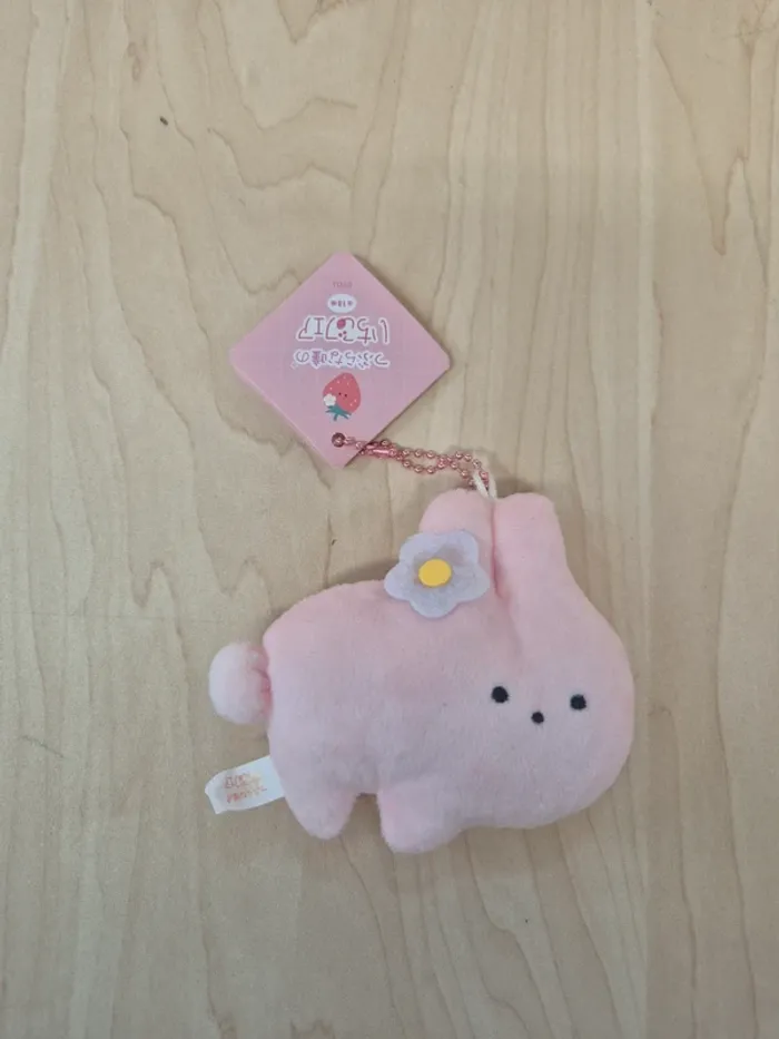Porte-clés peluche Tsuburana Hitomi Ichigo Fare : Lapin