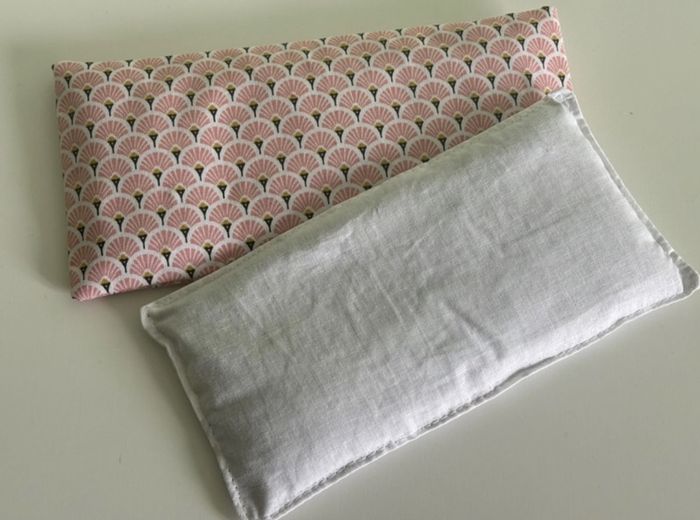 Bouillotte sèche / poche de froid thème évantails roses - photo numéro 4