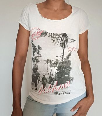 T-shirt blanc creeks T M
