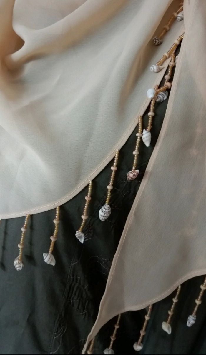 Paréo/ Châle/ foulard avec coquillages - photo numéro 3