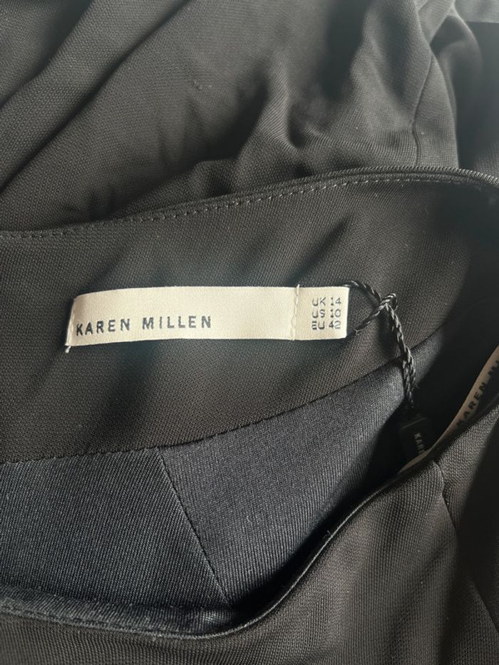 Robe noire drapée Karen Millen - Taille 42 - Neuve avec étiquette - photo numéro 4