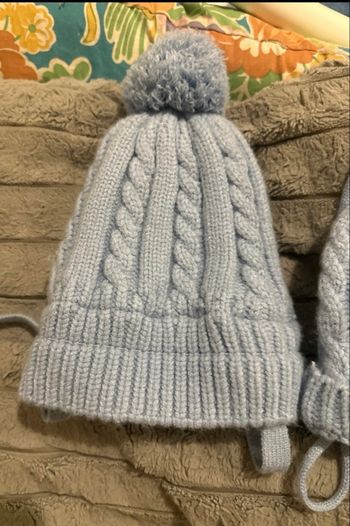 bonnet + moufles bébé 