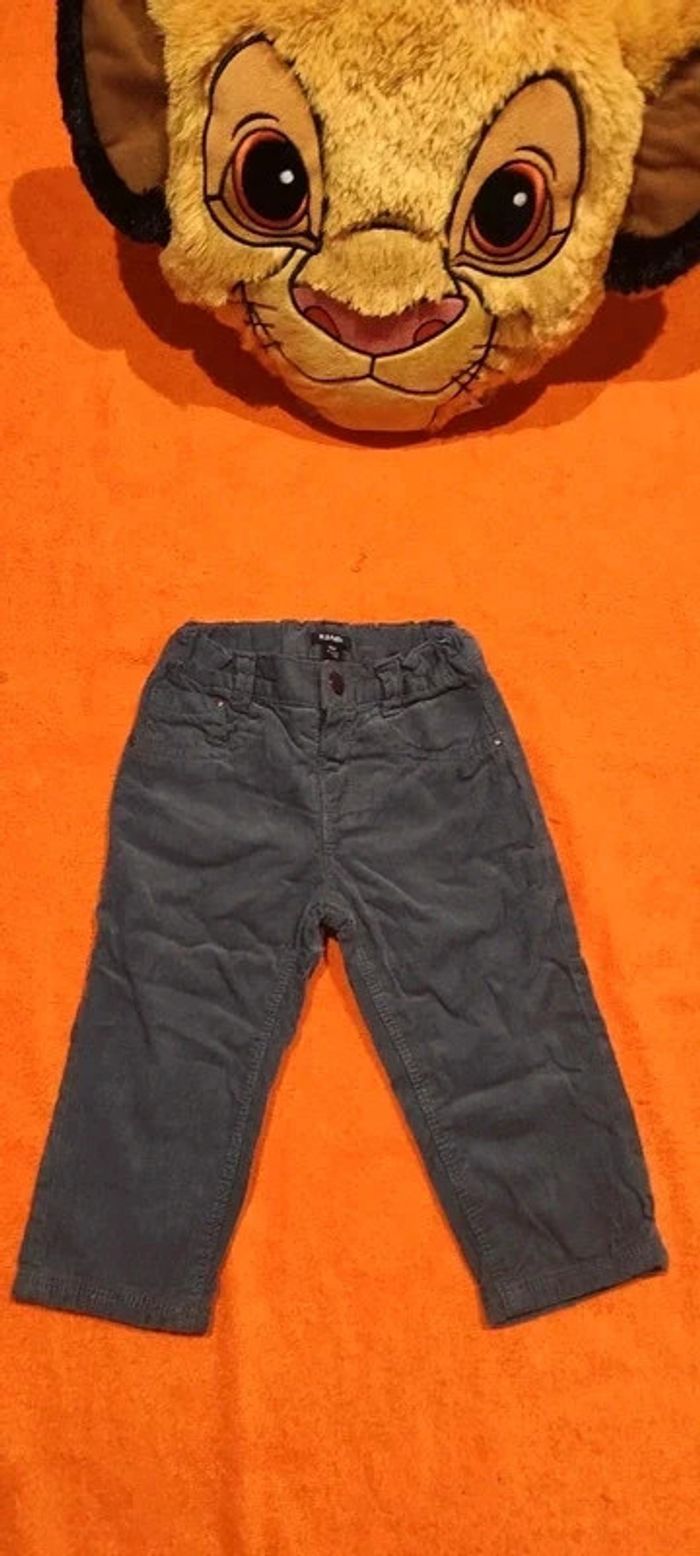 Pantalon velours doublé Kiabi 18 mois