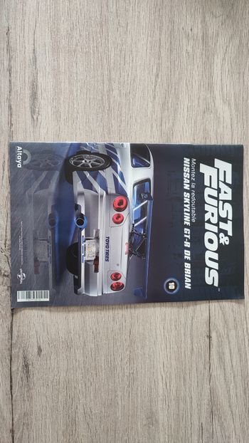 Fascicule numéro 10 n°10 seul sans pièce Nissan Skyline GT-R R34 Fast & Furious de Brian O'Conner 1/