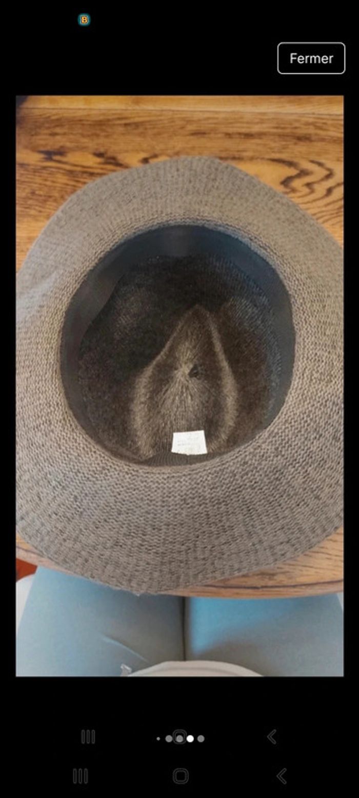 Chapeau femme gris création Française 58cm - photo numéro 12
