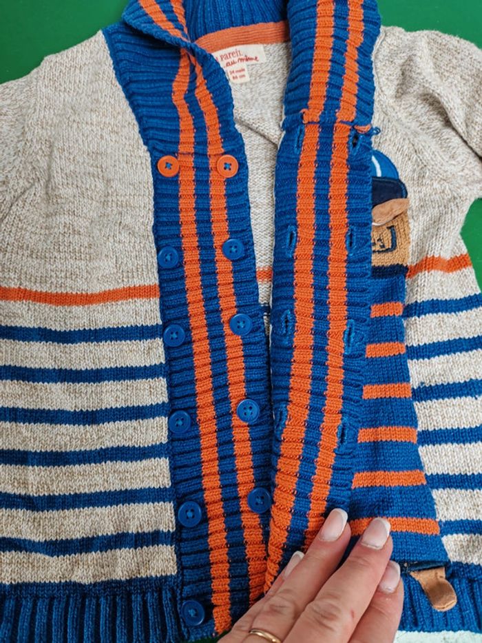 Lot de 2 gilet et 1 pull 23 mois - photo numéro 3